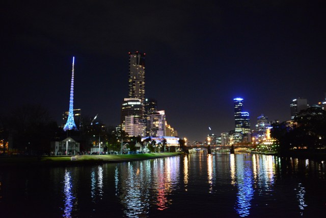 Melbourne night skyline
