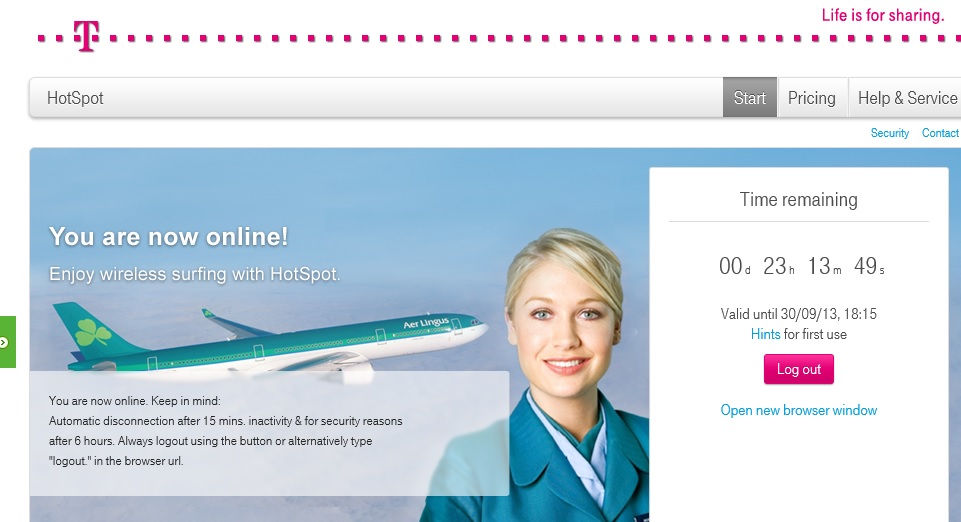 The joy of connectivity - if a tad expensive and slow