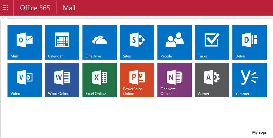 The Office 365 App Launcher