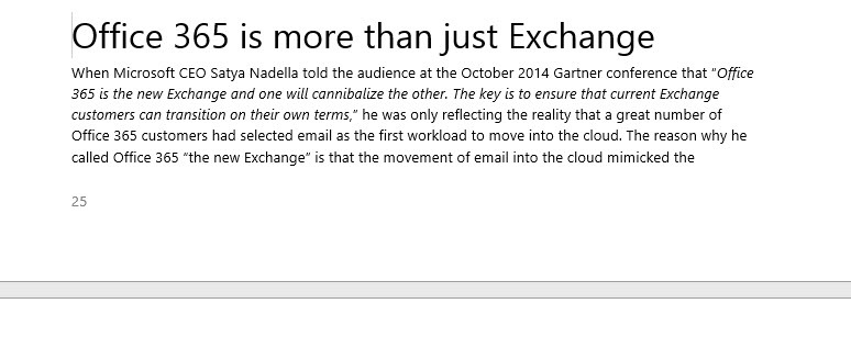 Section break near the bottom of a page