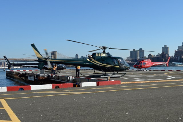 The busy heliport