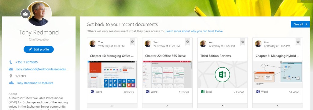 Delve finds private Office 365 Groups and other&nbsp;ramblings