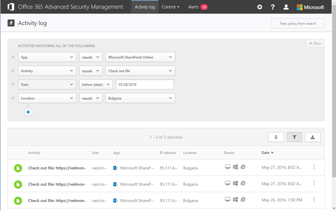 Office 365 Advanced Security Management – Thoughtsofanidlemind's Blog